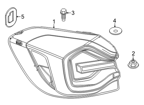 2022 BMW X3 Tail Lamps TAIL LIGHT SIDE PANEL LED LE Diagram for 63239463049