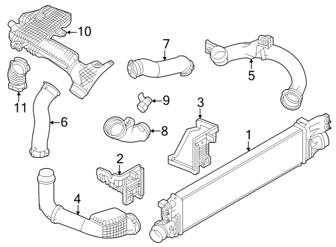 2022 Nissan Altima Turbocharger Hose Air Inlet Diagram for 144636CB1B