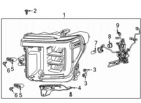Headlamps HEADLAMP ASM-FRT Diagram for 86788465