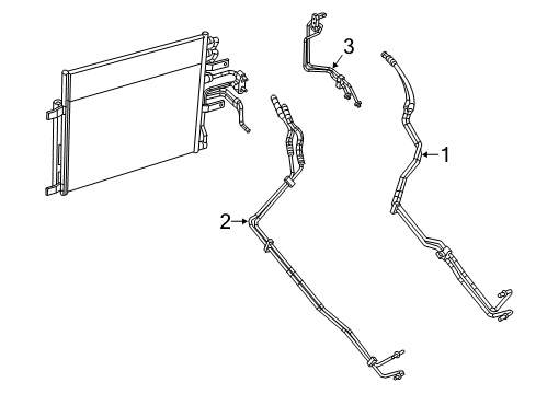 2014 Ram 1500 Oil Cooler TRANSLINE-Oil Cooler Pressure And Ret Diagram for 52014541AA