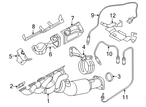 2006 BMW M6 Powertrain Control Carrier Plate Diagram for 18407835472
