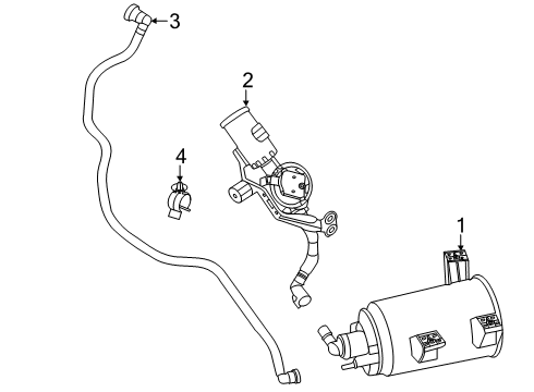 2022 BMW 840i Emission Components Pipe Clip Diagram for 16116766685