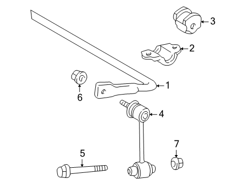 2005 Lexus IS300 Rear Suspension Components, Upper Control Arm, Ride Control, Stabilizer Bar Nut Diagram for 9017910054