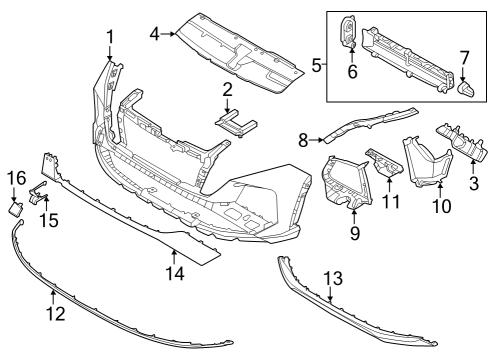 Bumper & Components - Front BRACKET-FR BUMPER SIDE, LH Diagram for 86551N9000