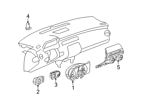 2013 Chevrolet Camaro Automatic Temperature Controls Control Asm-Amplitude Modulation/Frequency Modulation Stereo Radio *Grph Slvr Mount Diagram for 20990311