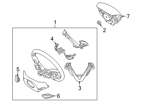 2015 Hyundai Veloster Steering Column & Wheel, Steering Gear & Linkage Paddle Shift Switch Assembly, Left Diagram for 967702V000