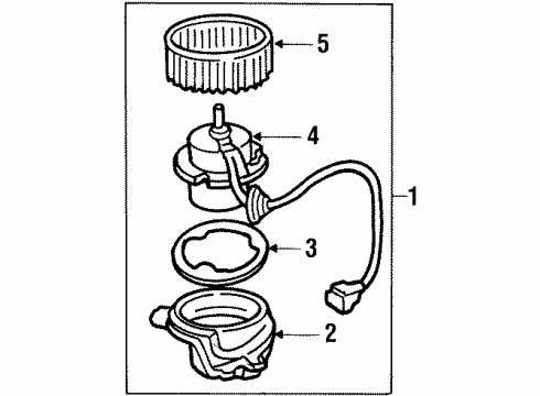1996 Plymouth Neon Blower Motor & Fan Motor-Heater Blower Diagram for 4644545