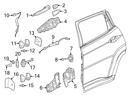 Lock & Hardware REINFMNT-Door Hinge Diagram for 68210813AA