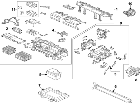 2022 Hyundai Tucson Hybrid Components, Battery, Blower Motor, Cooling System TRACTION MOTOR ASSY Diagram for 365003D920