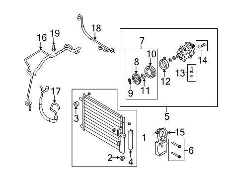 2009 Chevrolet Aveo A/C Condenser, Compressor & Lines Bolt/Screw, Audio Disc Player Bracket Diagram for 94501378