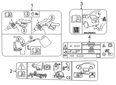 2016 Lincoln MKC Information Labels Decal Diagram for CV6Z17A083A