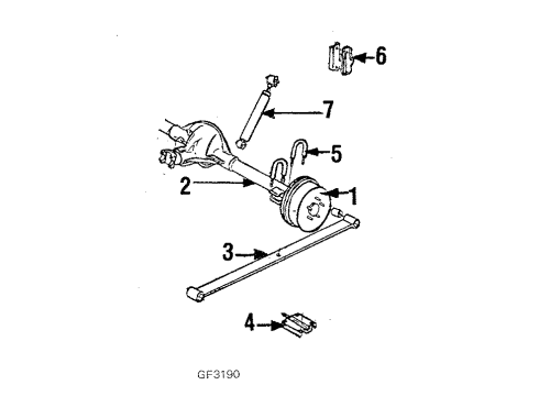 1990 Chevrolet S10 Blazer Rear Brakes Cylinder, Rear Wheel Diagram for 18012305