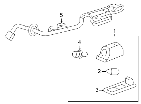 2012 Cadillac CTS License Lamps License Lamp Diagram for 13502179
