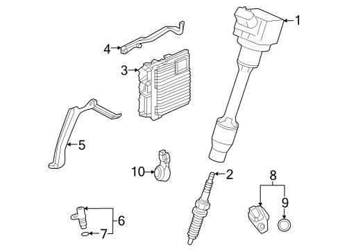 Ignition System Ignition Coil Bolt Diagram for 90105A0339