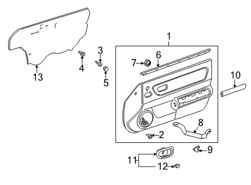 2005 Toyota MR2 Spyder Interior Trim - Door Speaker Grille Diagram for 6760917020C0