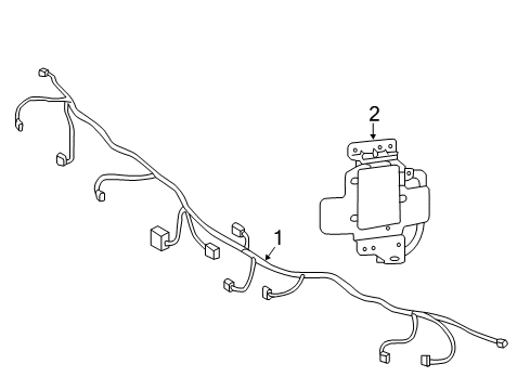 2017 Kia Soul Electrical Components - Rear Bumper Unit Assembly-Bsd, RH Diagram for 95821B2000