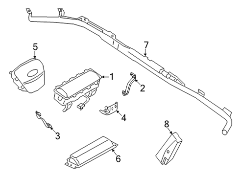 Air Bag Components SENSOR ASY - AIR BAG Diagram for LK9Z14B321A