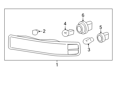 2011 GMC Savana 1500 Bulbs Socket Diagram for 19120997