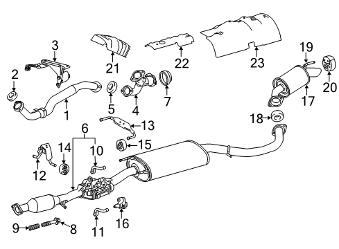 2018 Toyota Highlander Exhaust Components Bracket, Exhaust Pipe Diagram for 1757131310