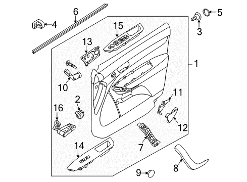 2015 Kia Sorento Interior Trim - Front Door GROMMET Assembly-Tapping Diagram for 823133B050H9