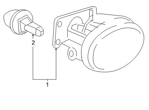 2004 Chevrolet Cavalier Fog Lamps Fog Lamp Assembly Diagram for 22622589