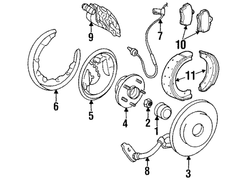 2000 Dodge Stratus Parking Brake Cable-Parking Brake Diagram for 4764068