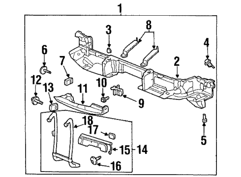 2002 Oldsmobile Aurora Front Panel Screw - M6.3 X 1.81 X 16 Diagram for 11503890