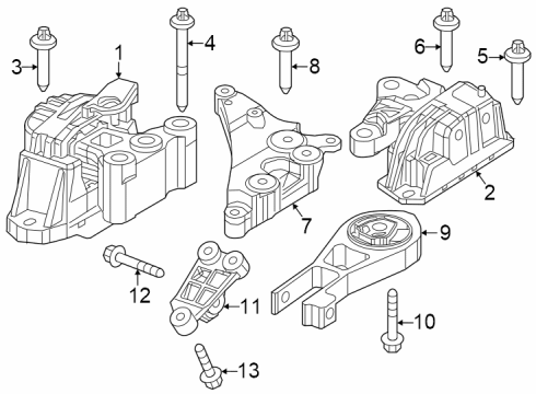 Engine & Trans Mounting Screw Diagram for 6512051AA