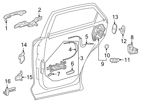 Front Door COVER SUB-ASSY, RR D Diagram for 6903878010