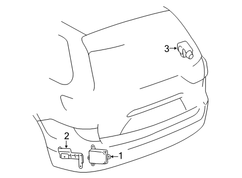 2020 Toyota Sienna Electrical Components Blind Spot Radar Diagram for 8816208031