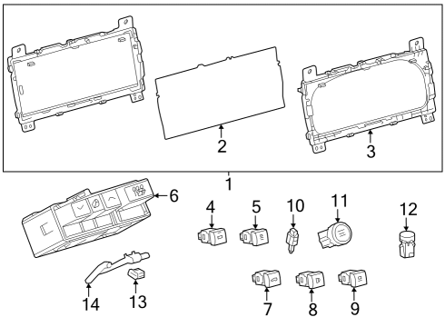 Cluster & Switches, Instrument Panel Mount Bracket Bolt Diagram for 90119A0383