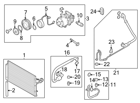 Air Conditioner O-Ring Diagram for 97690D2000