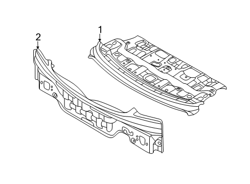 2015 Hyundai Elantra Rear Body Panel Assembly-Rear Package Tray Diagram for 693003Y000