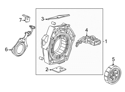 2011 Honda Insight Electrical Components Cover, Terminal Diagram for 1A511RBJ300