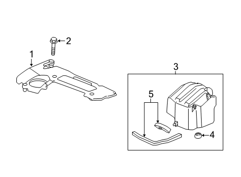 2015 Acura TLX Engine Appearance Cover Cover Assy., Fuel High Pressure Pump Diagram for 127005A2A10
