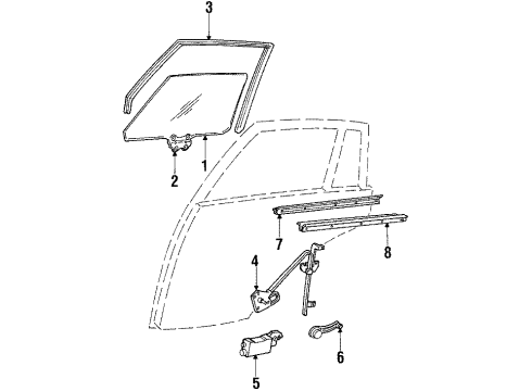 1985 Chevrolet Caprice Rear Door S/Strip Asm Rear Door Diagram for 20107169