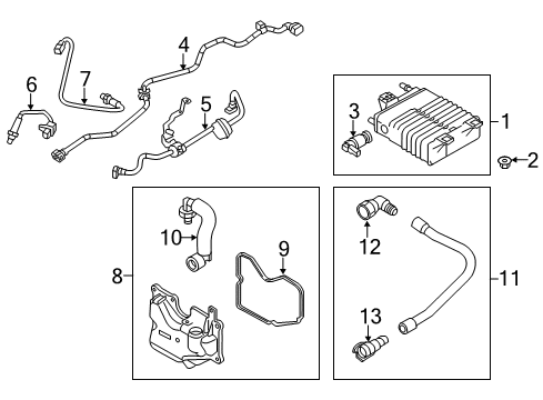 2016 Ford Focus Emission Components Vapor Hose Diagram for F1FZ9C047F