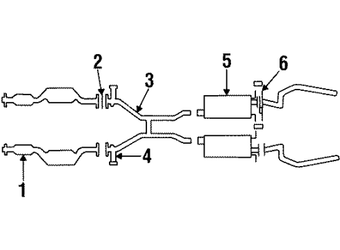 1997 Ford Crown Victoria Exhaust Components Converter Diagram for F7AZ5E212CA