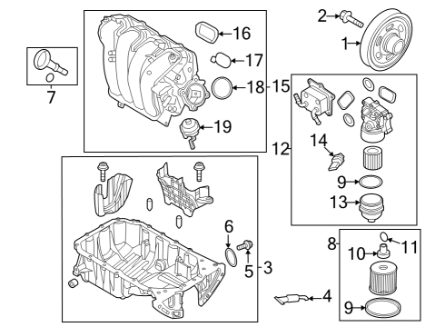 2022 Hyundai Kona Senders FILTER MODULE ASSY-OIL Diagram for 263A02J400