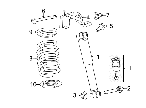 2010 Mercury Milan Shocks & Components - Rear Shock Nut Diagram for W302116S300