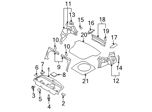 2010 Hyundai Sonata Interior Trim - Rear Body Guide Assembly-Rear Seat Belt Webb Diagram for 856403K001HZ