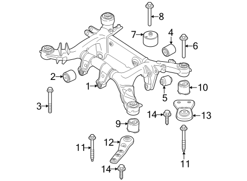 Suspension Mounting - Rear VIBRATION ABSORBER Diagram for 33506861489
