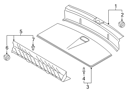 2020 Kia Telluride Interior Trim - Rear Body Board Assembly-Luggage C Diagram for 85715S9000LBR