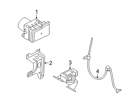 2008 Kia Sedona Stability Control Bracket-Hydraulic Module Diagram for 589604D100