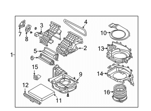 Blower Motor & Fan Blower Unit Diagram for 97100S2EB0