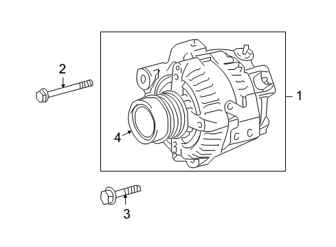 2014 Scion xB Alternator Alternator Mount Bolt Diagram for 90105A0145