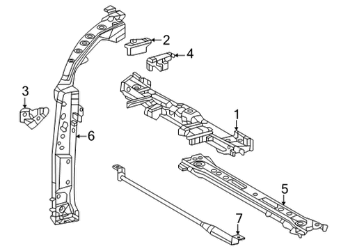 Radiator Support DAMPER, SUSPENSION T Diagram for 4869178060