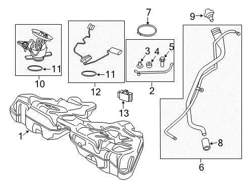 2016 BMW 535i GT Senders Plastic Filler Pipe Diagram for 16117217083