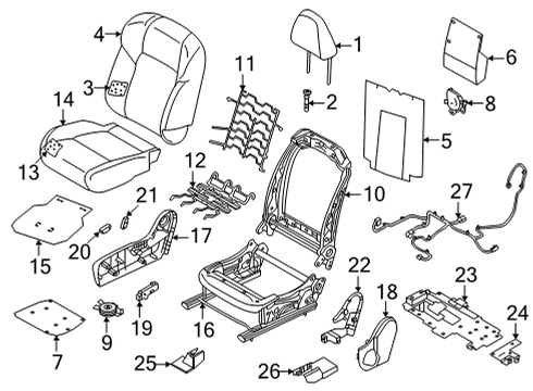 Heated Seats Knob-Switch, Front Seat Slide RH Diagram for 870126RA0A