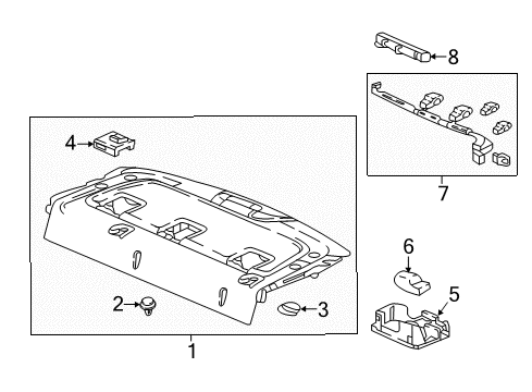 2022 Honda Accord Interior Trim - Rear Body Lid, Child Anchor Open & Close*NH900L* (DEEP BLACK) Diagram for 84505TVAA02ZA